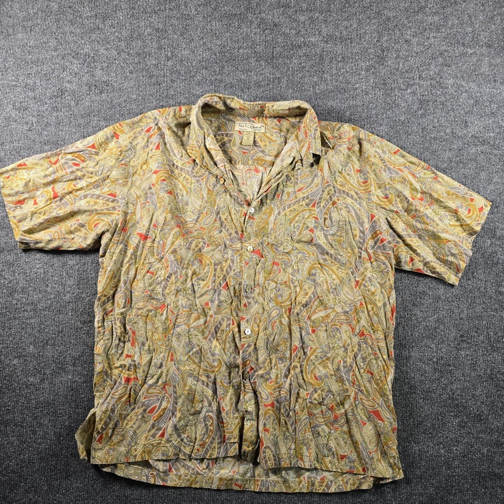 Vintage Tori Richard Honolulu Men's XL Paisley Hawaiian Aloha Shirt USA Cotton